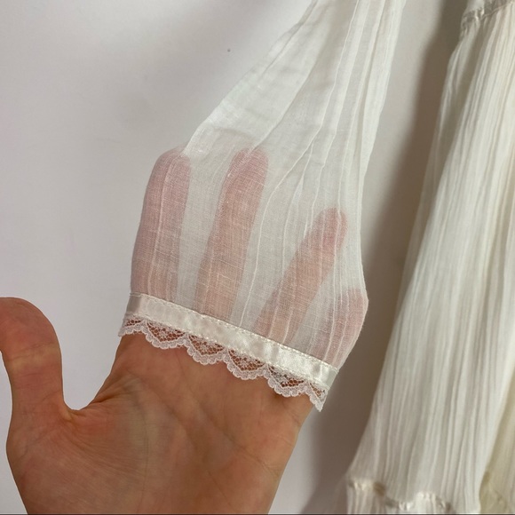 Gunne Sax Vintage 70s Dress Size Small Cottagecore Lace Ruffle Wedding Dress EUC - Picture 11 of 16